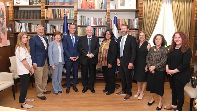 הנשיא ריבלין עם ראשי הרשויות מארה"ב