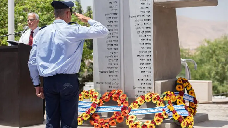 הטקס באנדרטת הנ"ד. אתמול