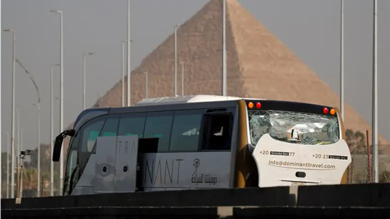 Site of explosion near Giza pyramids in Cairo