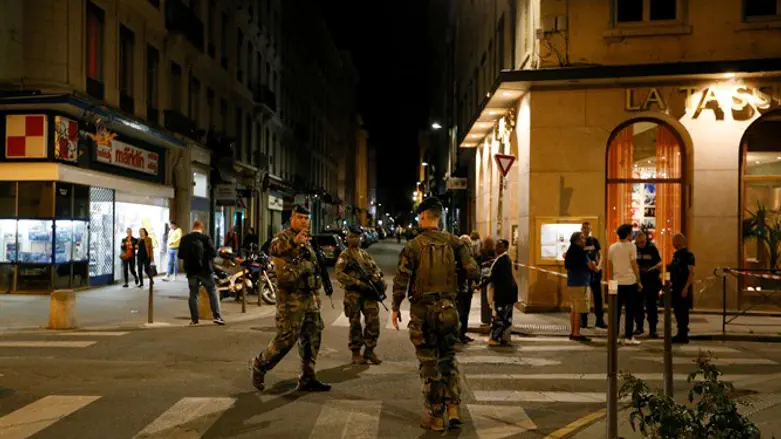 Site of explosion in central Lyon