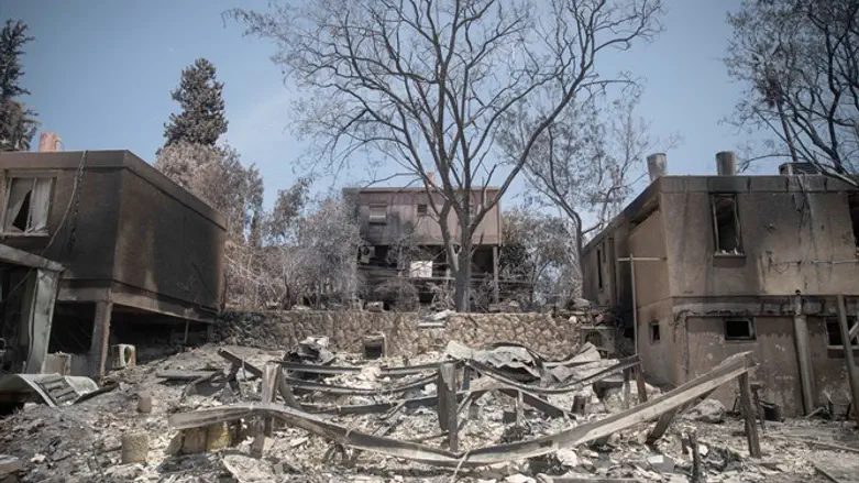 Only a few houses were undamaged. Mevo Modi'im