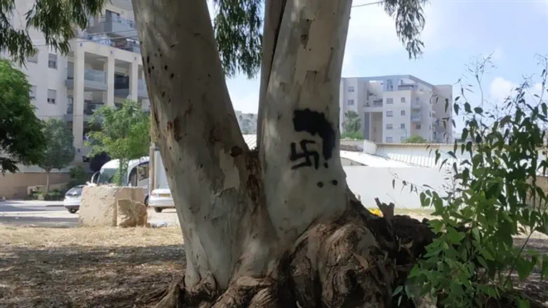 צלב קרס בלוד