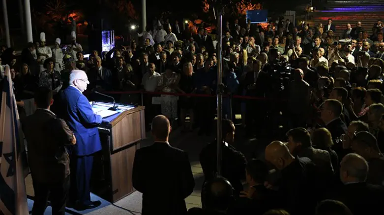 Реувен Ривлин на мероприятии в российском посольстве