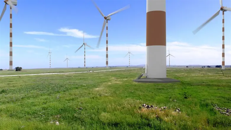 הדמיה של טורבינות הענק דב גרינבלט, החברה להגנת הטבע. קרדי