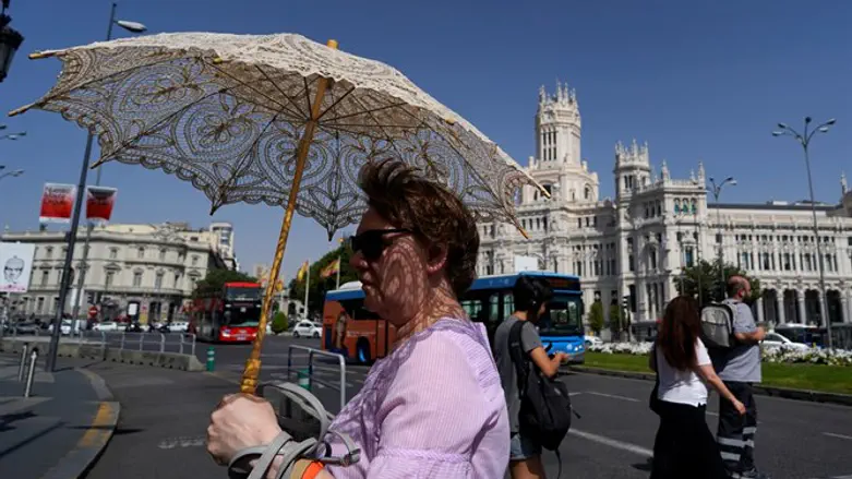 Heat wave in Madrid, Spain.