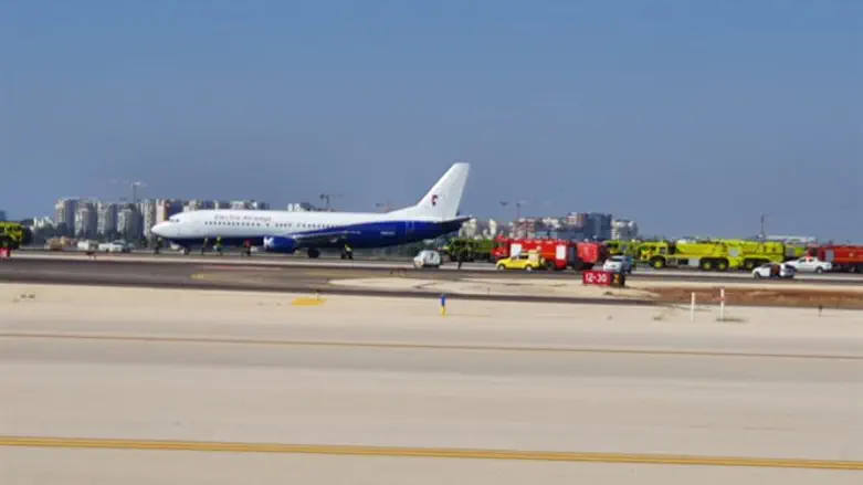 The plane at Ben-Gurion Airport