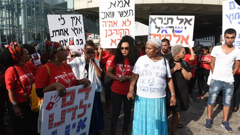 53% חשים אפלייה. בני העדה האתיופית מפגינים