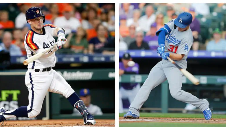 Alex Bregman, left, and Joc Pederson, right