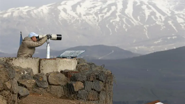 Mount Hermon seen from Mount Bental on Golan Heights