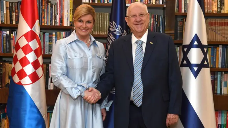Pres. Rivlin with Croatian Pres. Kolinda Grabar-Kitarović