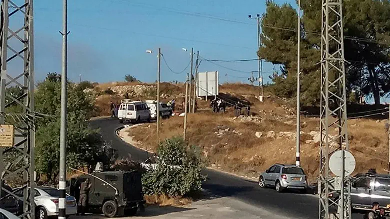 Scene of attack near Migdal Oz