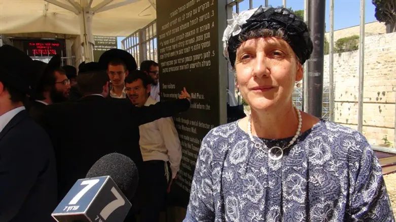 Shuli Mualem-Rafaeli at the entrance to the Temple Mount.