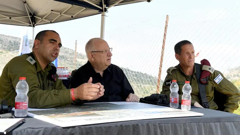 President Rivlin with the IDF Judea and Samaria Division