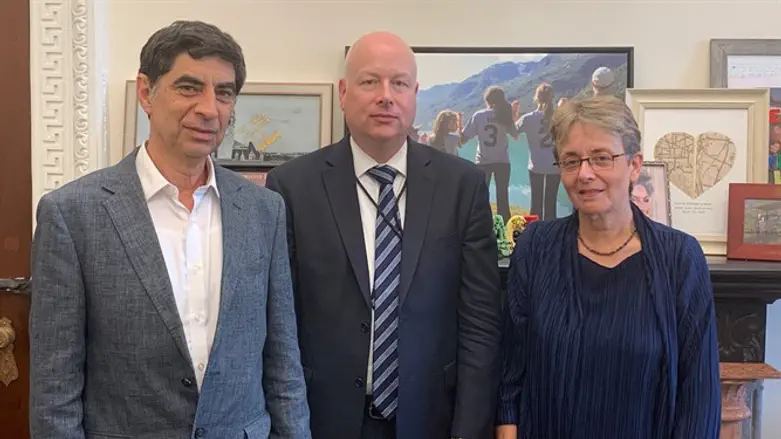 Simcha and Leah Goldin with Jason Greenblatt