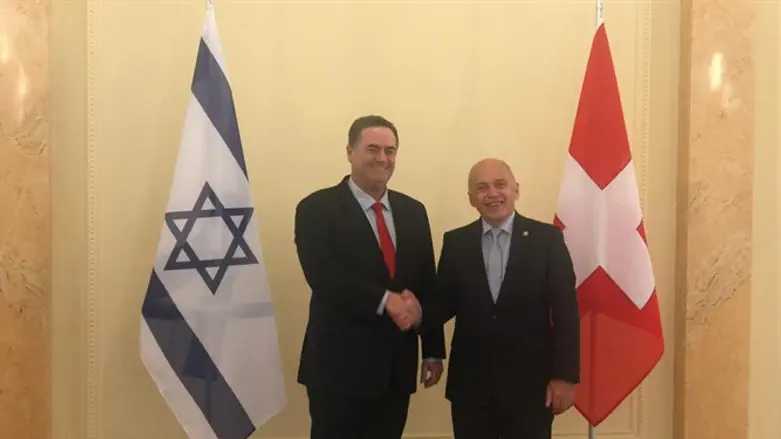 השר כ"ץ עם נשיא שוויץ
