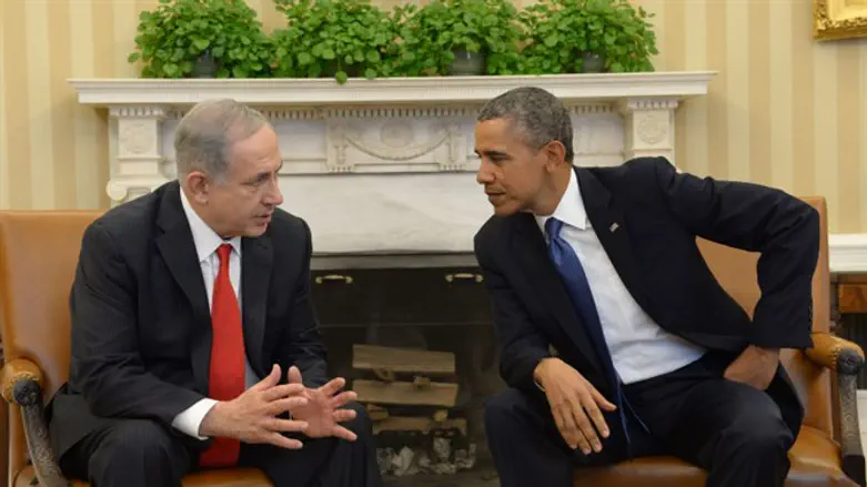 Netanyahu and Obama at the White House