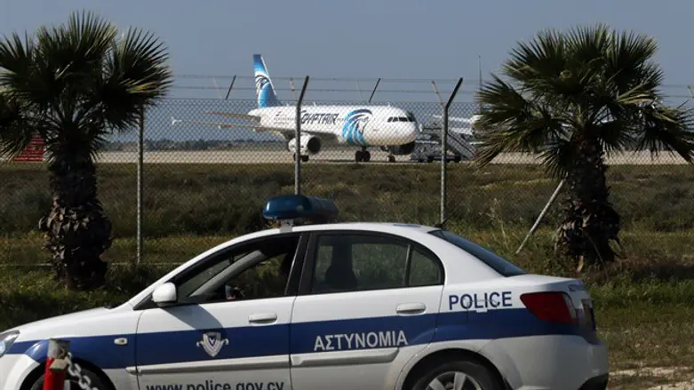  Police outside of Larnaca Airport