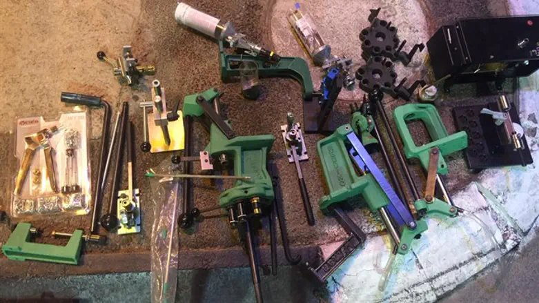 Confiscated weapons parts