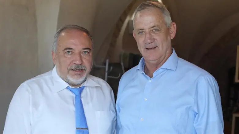 Авигдор Либерман и Бени Ганц