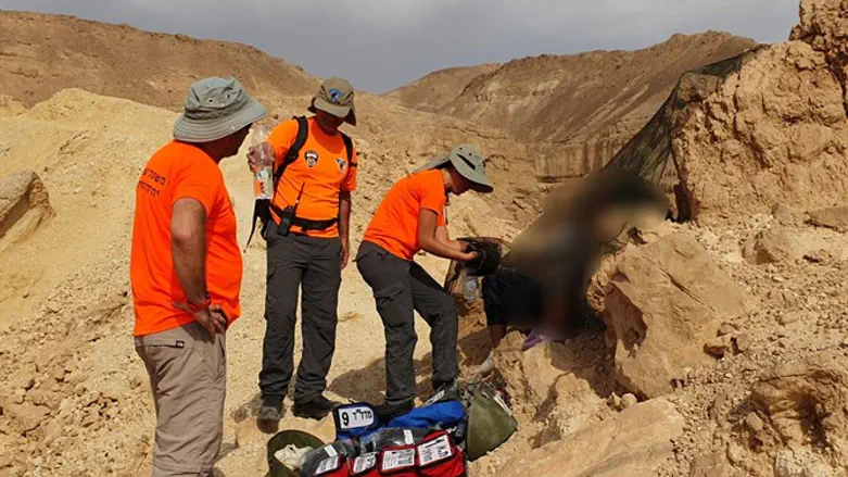 The rescuers at the scene