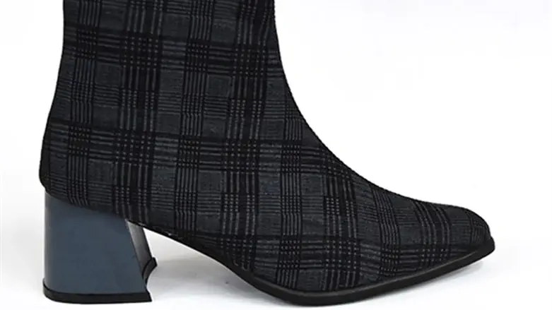 מגפון משובץ אפור