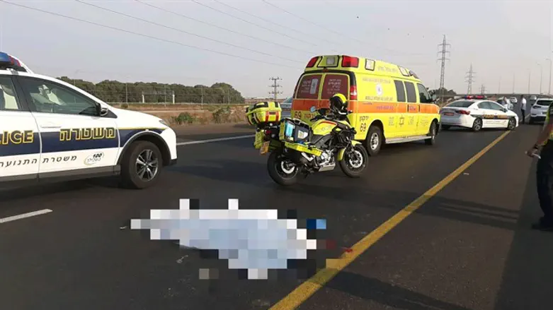 Место аварии на шоссе №20