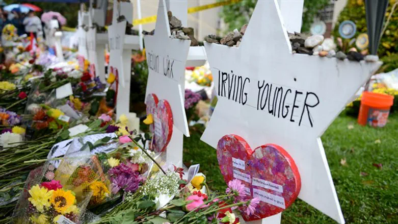 Vigil outside of Tree of Life synagogue