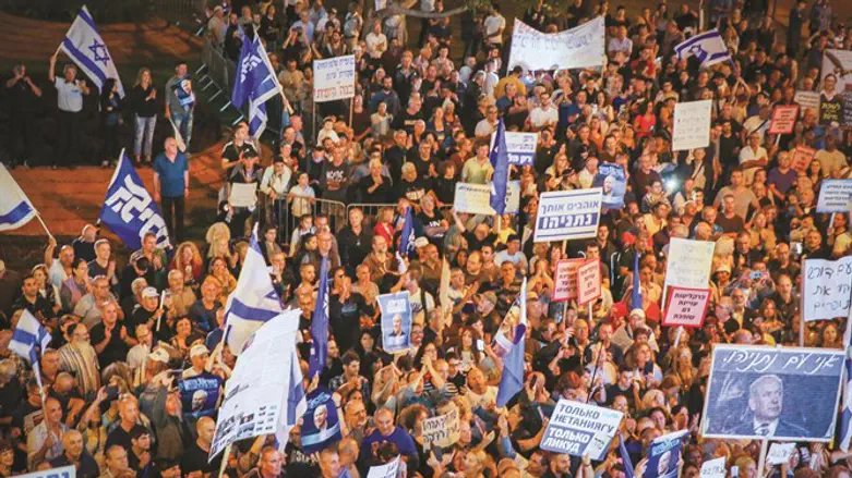 הפגנת הימין בכיכר גורן