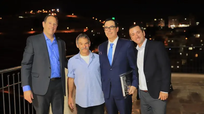 Sec Mnuchin (3rd l) visits City of David