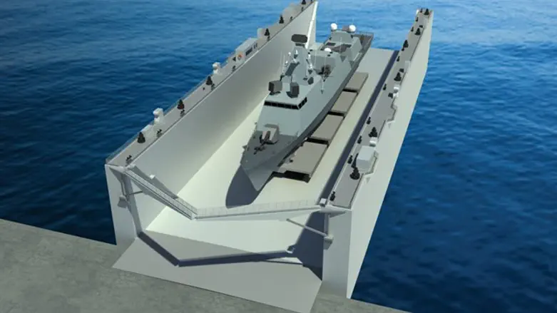 Floating dock (graphic simulation)