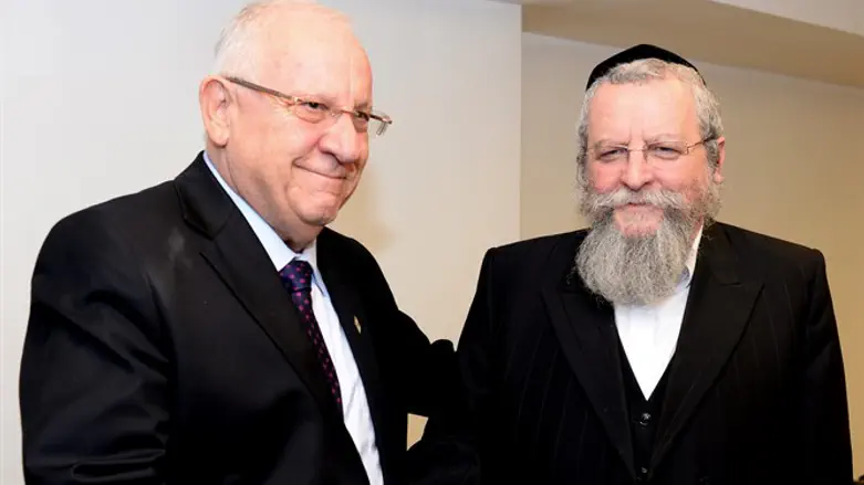 "אדם צנוע ונחבא אל הכלים". הרב אלימלך פירר עם נשיא המדינה בערב הוקרה לארגון