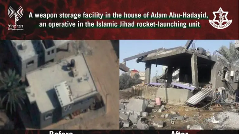 Weapons storage facility in Islamic Jihad operative's home