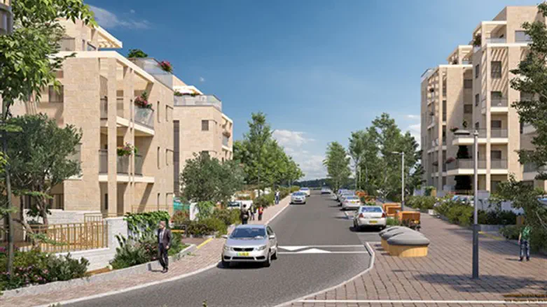 הדמיית השכונה החדשה בעפרה