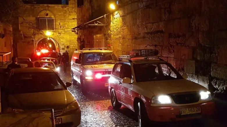 Scene of elevator collapse in Jerusalem