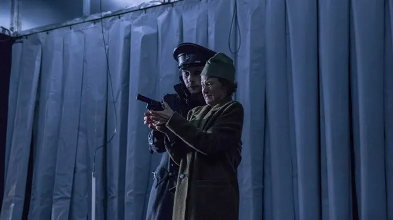 Actors performing the play "Our People" at the Juozas Miltinis Drama Theater