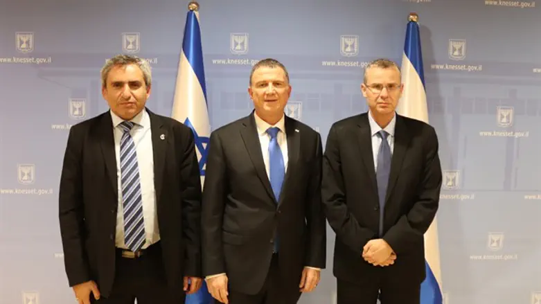 Knesset Speaker with Likud negotiators
