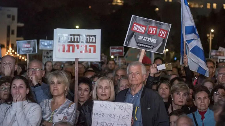 ההפגנה נגד נתניהו שארגנה התנועה לאיכות השלטון