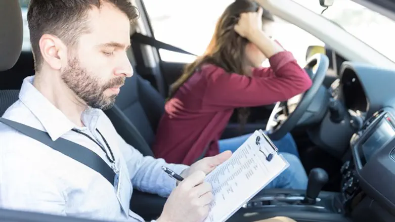 Student failing driving test (illustrative)