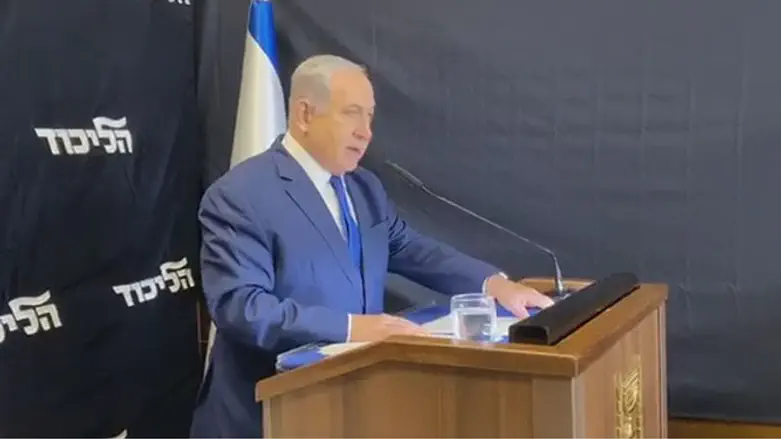 Netanyahu after his victory in the primaries