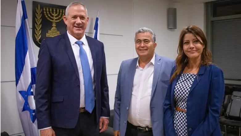 Benny Gantz, Amir Peretz and Orly Levy-Abekasis