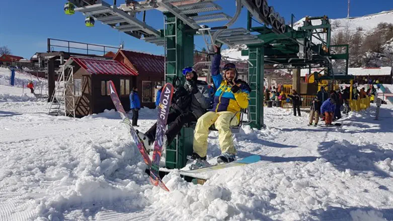 Зима в Израиле. На горе Хермон