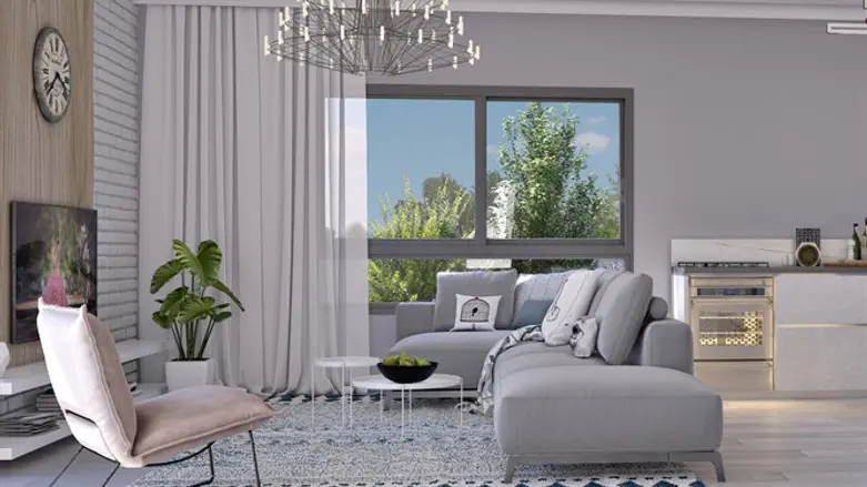 הדמיה לפרויקט בתי אמנה ביקיר