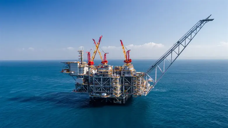 Platform in Leviathan gas field