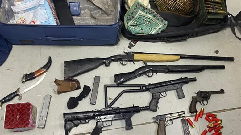 Some of the confiscated weapons