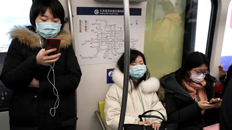 people wearing masks in China