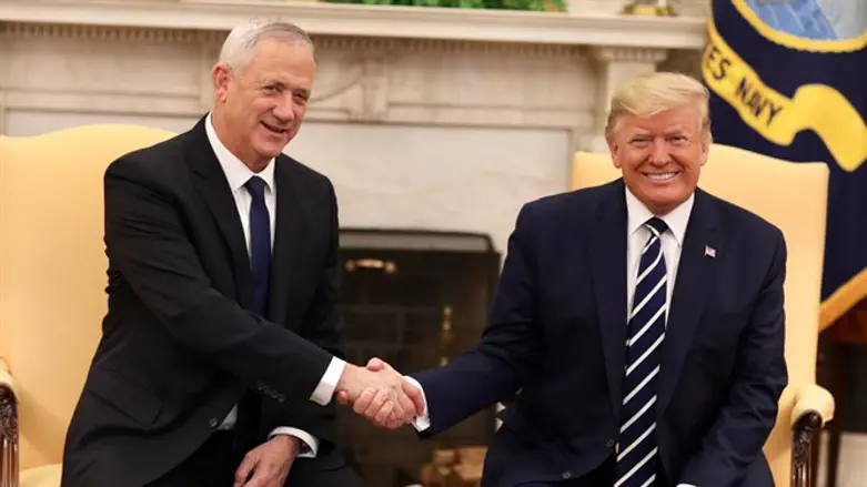 פגישת גנץ וטראמפ