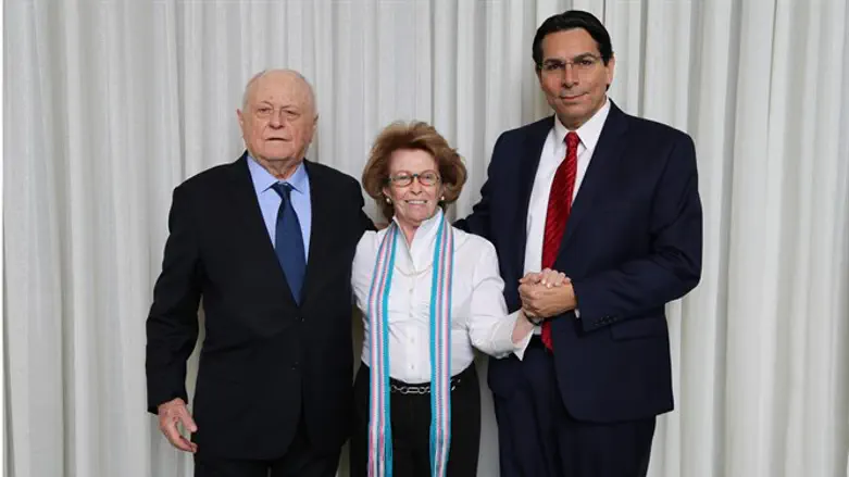 Ambassador Danon, Irene Shabbat, and Shraga Milstein