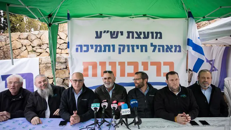 מאהל המחאה של ראשי המועצות ביו"ש