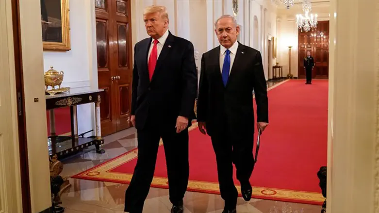 US President Donald Trump and Israeli Prime Minister Binyamin Netanyahu