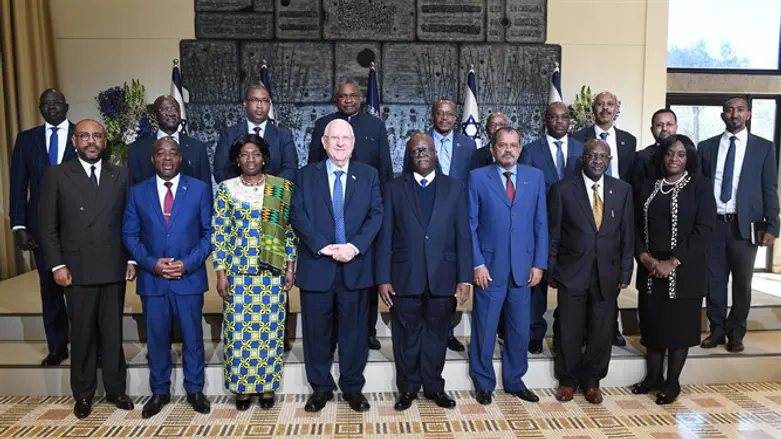 Rivlin with the ambassadors